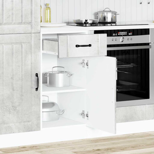vidaXL Kitchen Base Cabinet "Lucca" Concrete Grey Engineered Wood
