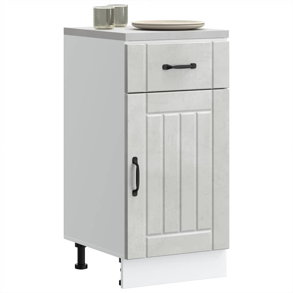 vidaXL Kitchen Base Cabinet "Lucca" Concrete Grey Engineered Wood