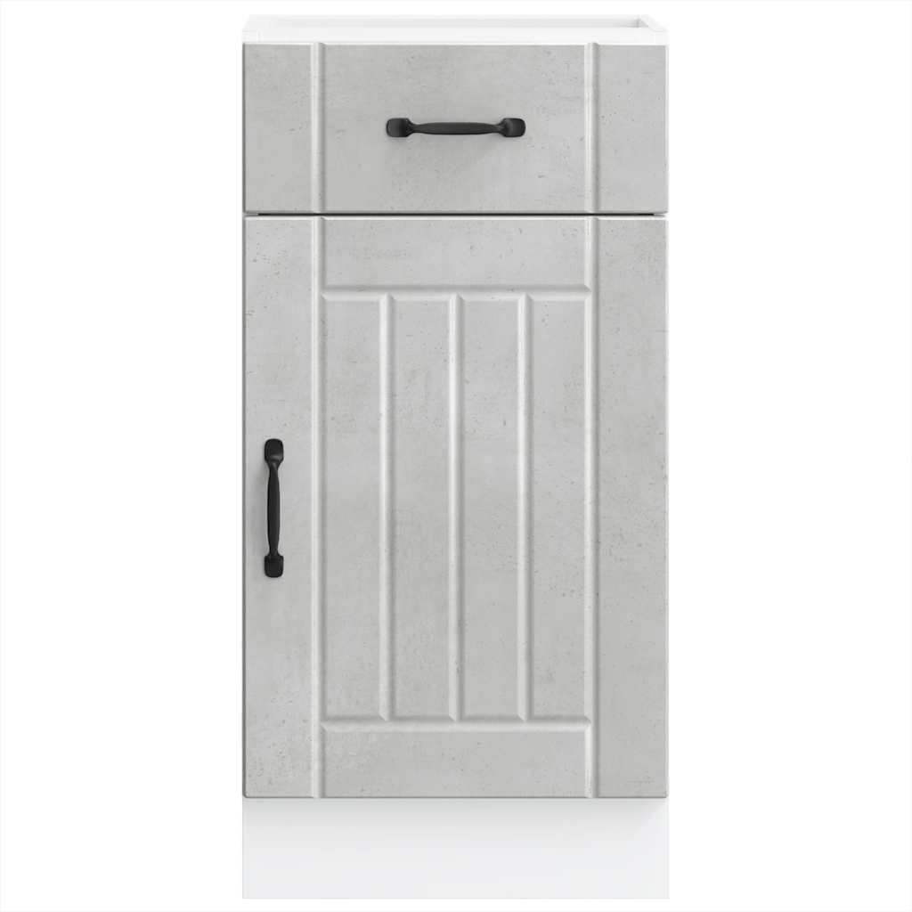 vidaXL Kitchen Base Cabinet "Lucca" Concrete Grey Engineered Wood