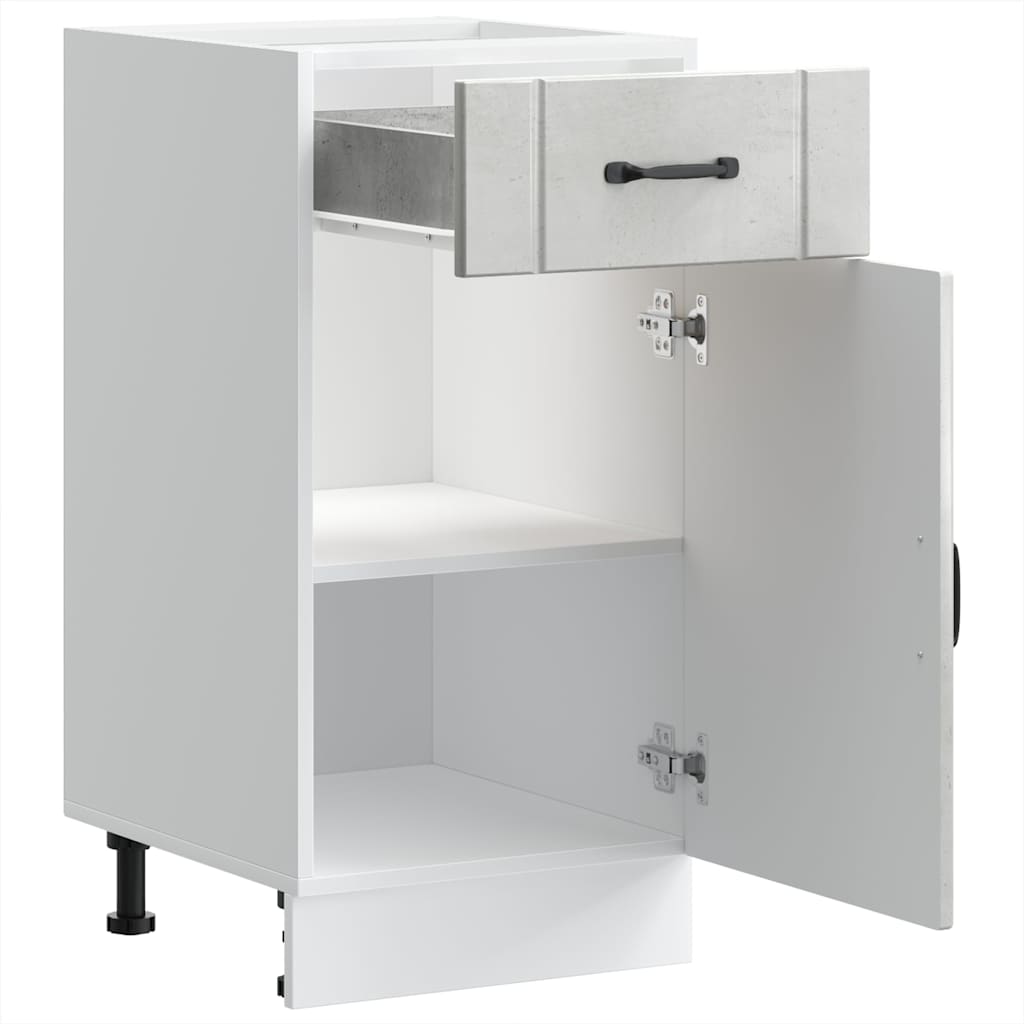 vidaXL Kitchen Base Cabinet "Lucca" Concrete Grey Engineered Wood
