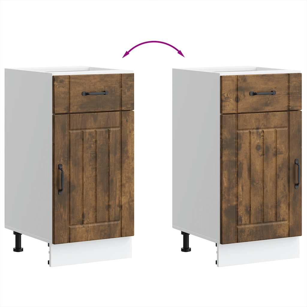 vidaXL Kitchen Base Cabinet Lucca Smoked Oak Engineered Wood