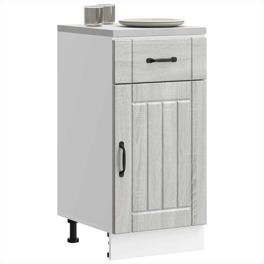 vidaXL Kitchen Base Cabinet "Lucca" Grey Sonoma Engineered Wood