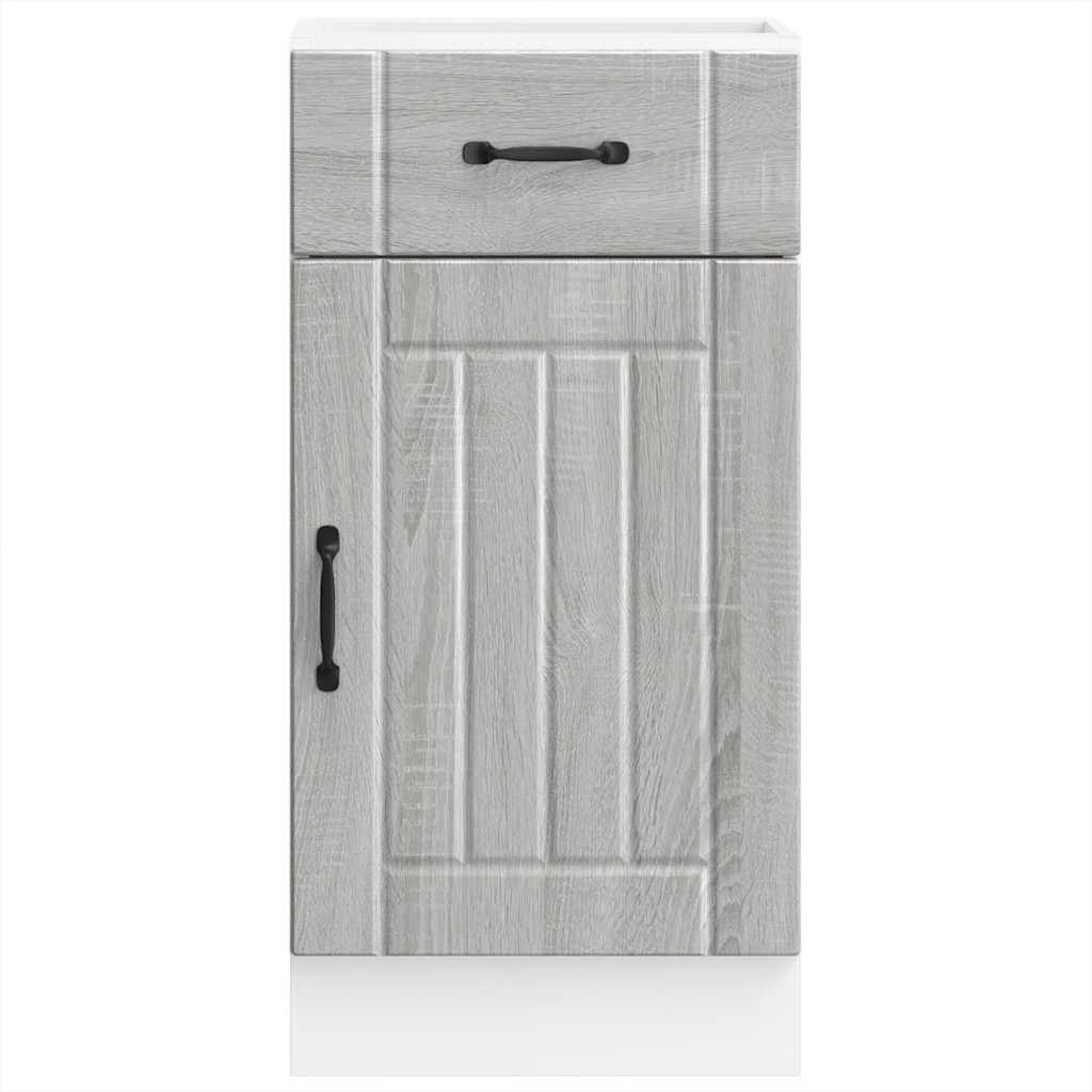 vidaXL Kitchen Base Cabinet "Lucca" Grey Sonoma Engineered Wood
