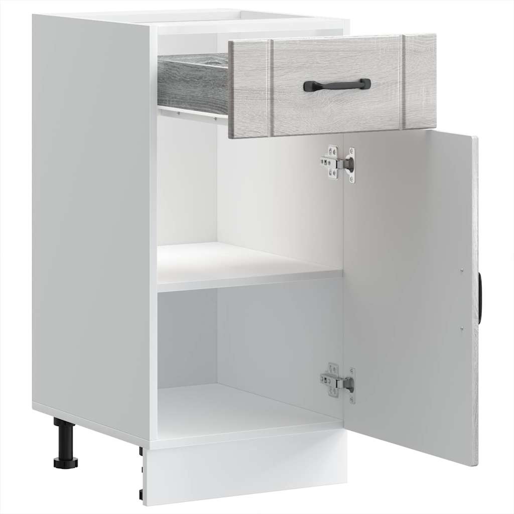 vidaXL Kitchen Base Cabinet "Lucca" Grey Sonoma Engineered Wood