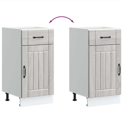 vidaXL Kitchen Base Cabinet "Lucca" Grey Sonoma Engineered Wood