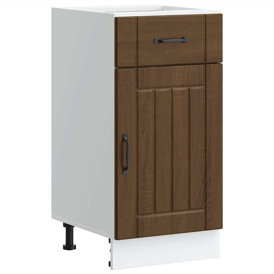 vidaXL Kitchen Base Cabinet "Lucca" Brown Oak Engineered Wood
