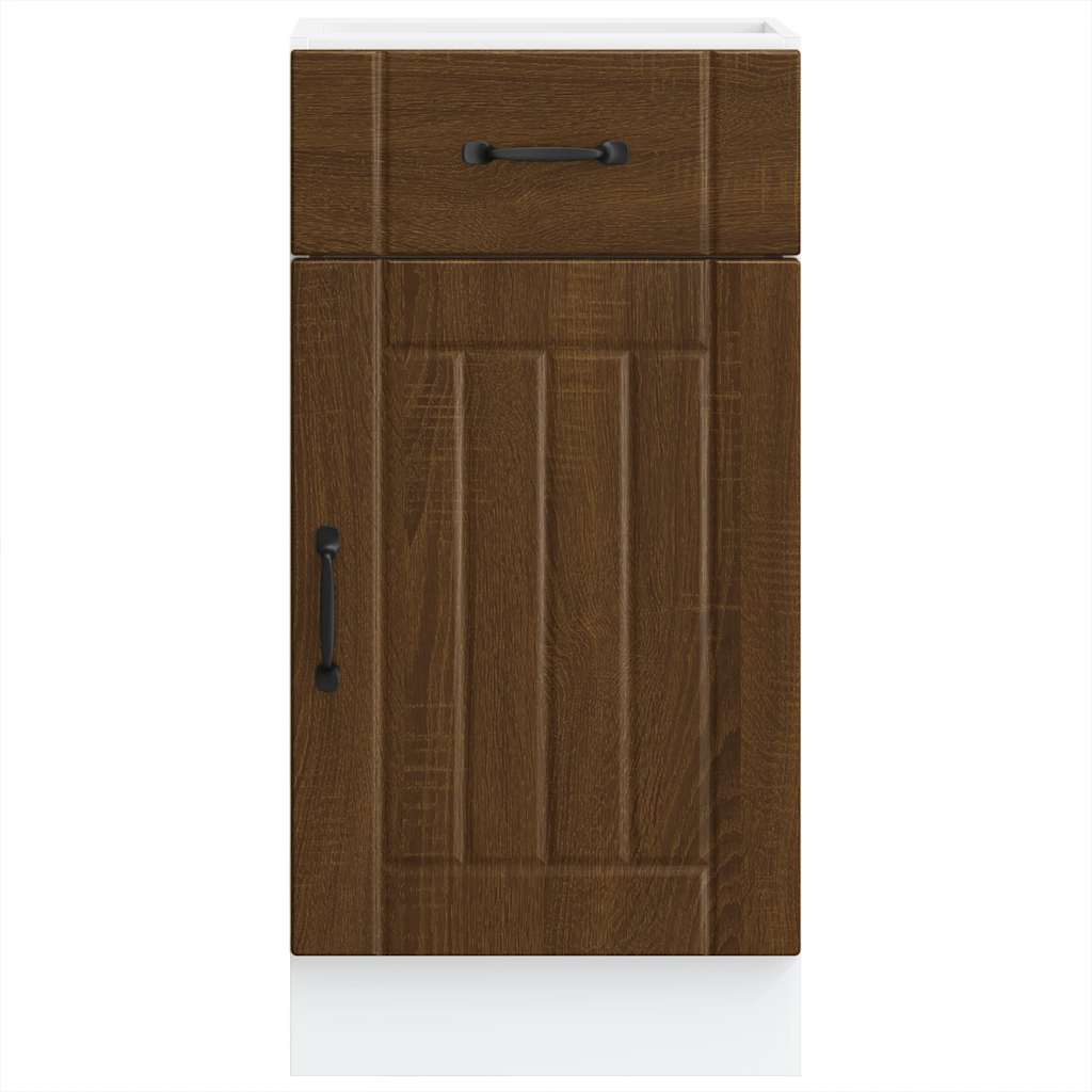 vidaXL Kitchen Base Cabinet "Lucca" Brown Oak Engineered Wood