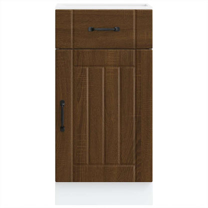 vidaXL Kitchen Base Cabinet "Lucca" Brown Oak Engineered Wood