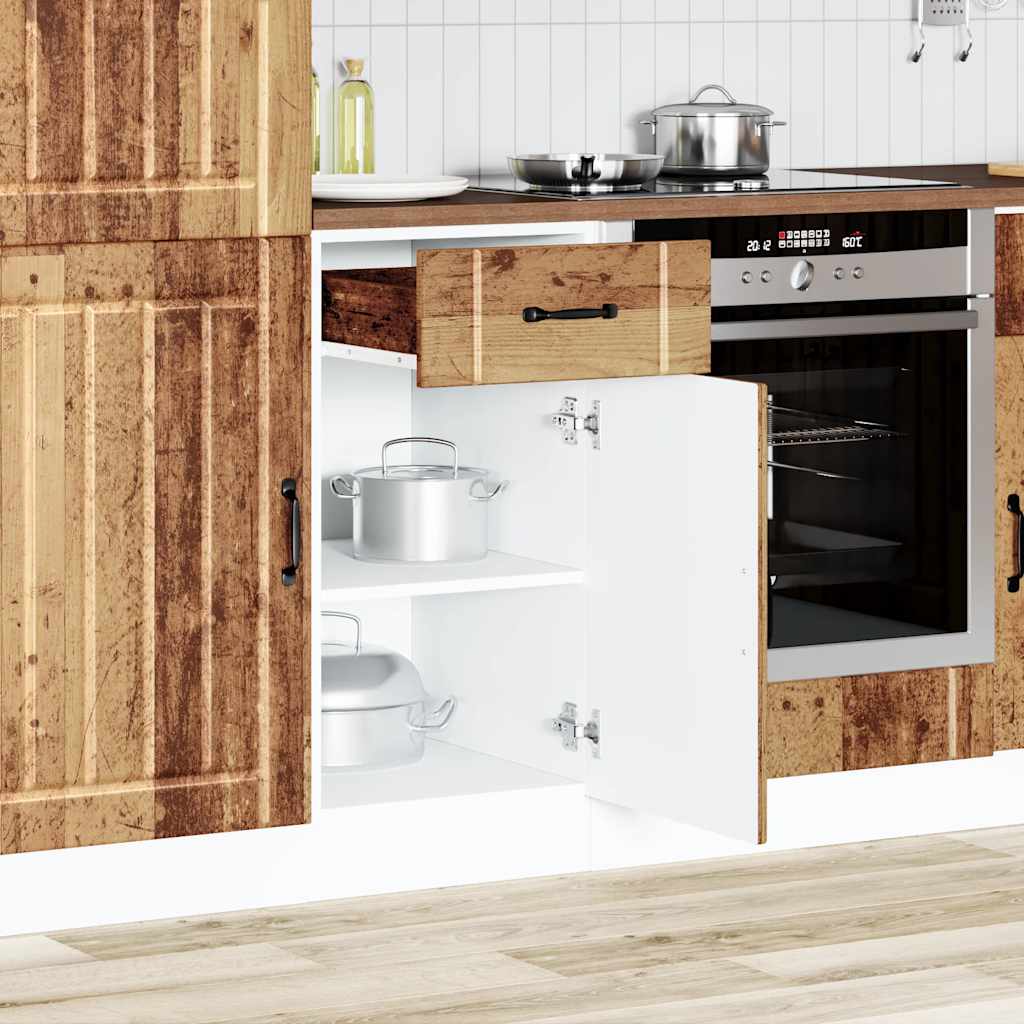 vidaXL Kitchen Base Cabinet "Lucca" Old Wood Engineered Wood