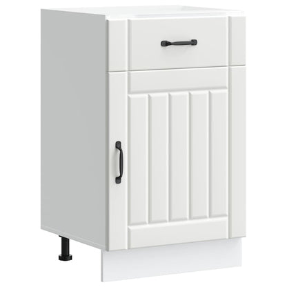 vidaXL Kitchen Base Cabinet Lucca White Engineered Wood