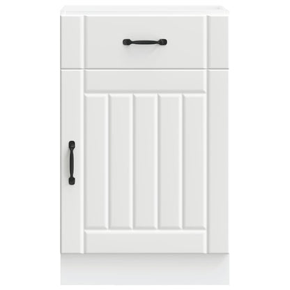 vidaXL Kitchen Base Cabinet Lucca White Engineered Wood