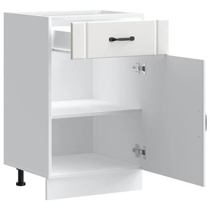 vidaXL Kitchen Base Cabinet Lucca White Engineered Wood