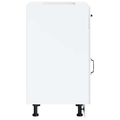 vidaXL Kitchen Base Cabinet Lucca White Engineered Wood