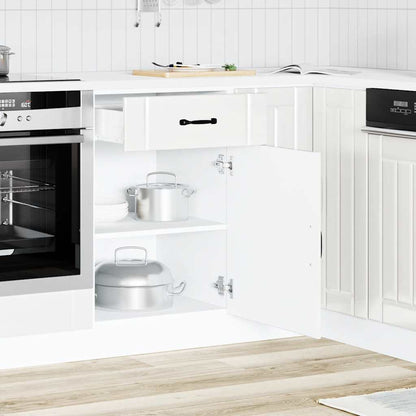 vidaXL Kitchen Base Cabinet "Lucca" High Gloss White Engineered Wood