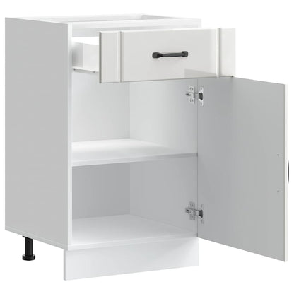 vidaXL Kitchen Base Cabinet "Lucca" High Gloss White Engineered Wood