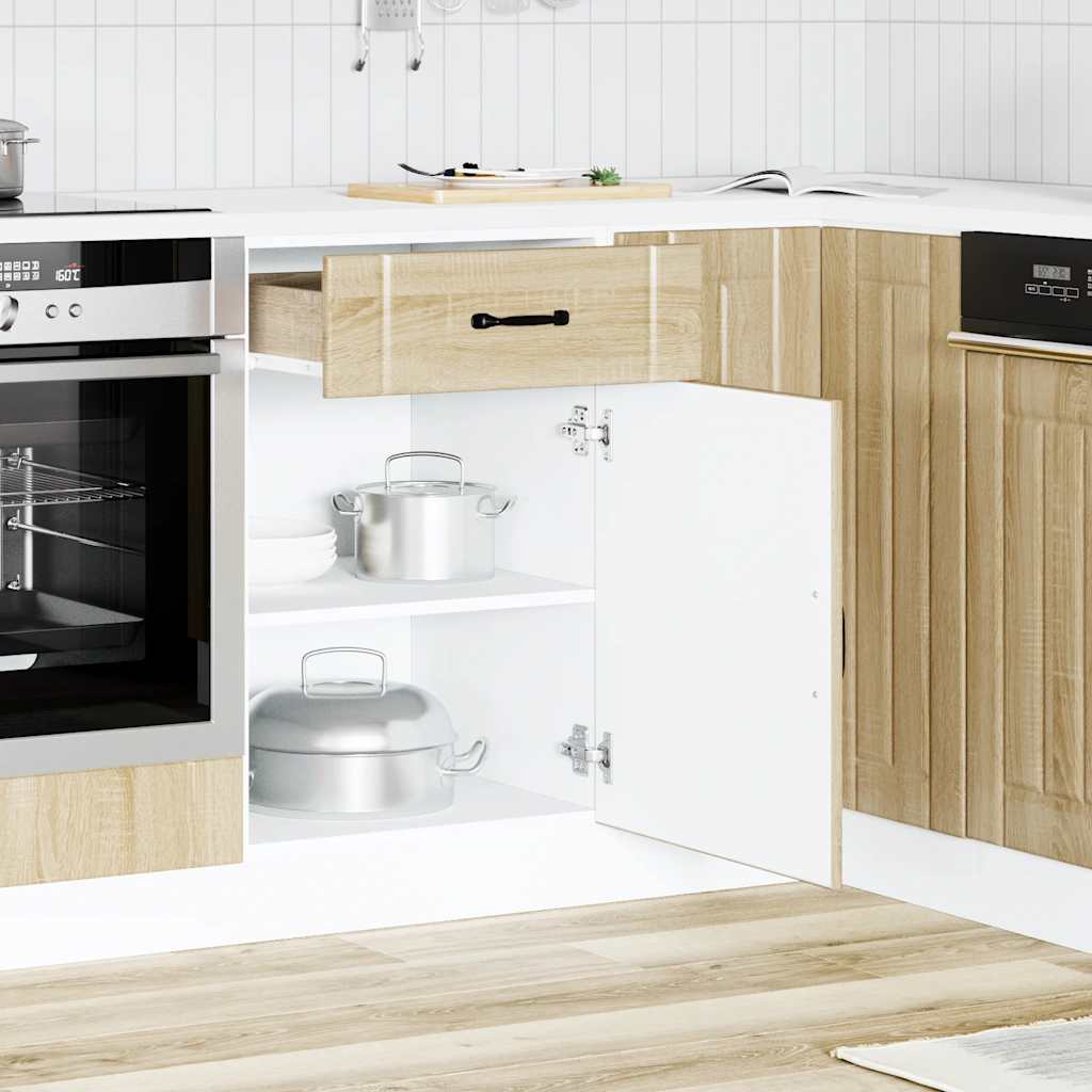 vidaXL Kitchen Base Cabinet "Lucca" Sonoma Oak Engineered Wood