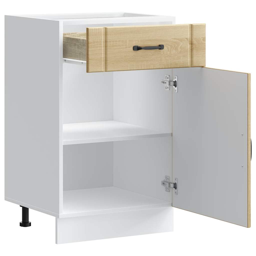 vidaXL Kitchen Base Cabinet "Lucca" Sonoma Oak Engineered Wood