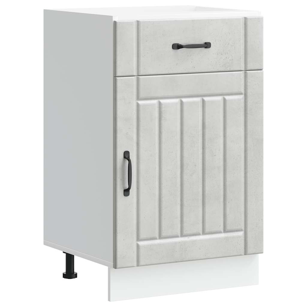 vidaXL Kitchen Base Cabinet "Lucca" Concrete Grey Engineered Wood