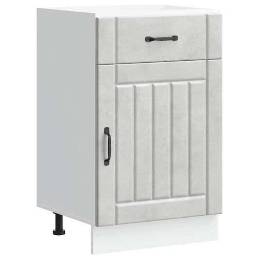 vidaXL Kitchen Base Cabinet "Lucca" Concrete Grey Engineered Wood