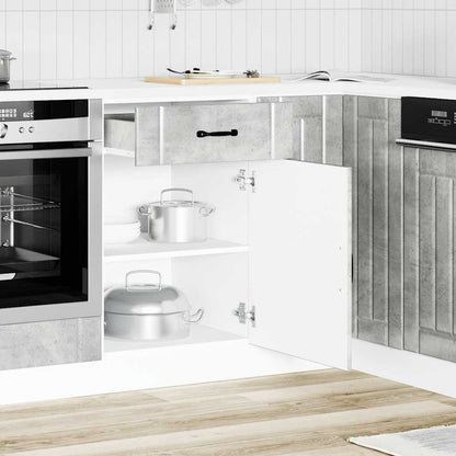 vidaXL Kitchen Base Cabinet "Lucca" Concrete Grey Engineered Wood