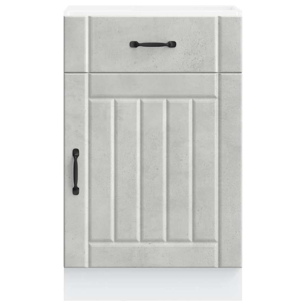 vidaXL Kitchen Base Cabinet "Lucca" Concrete Grey Engineered Wood