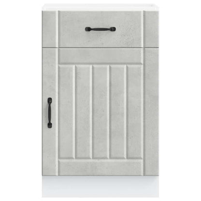 vidaXL Kitchen Base Cabinet "Lucca" Concrete Grey Engineered Wood