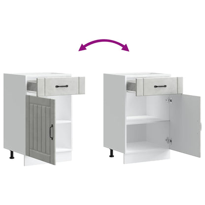 vidaXL Kitchen Base Cabinet "Lucca" Concrete Grey Engineered Wood