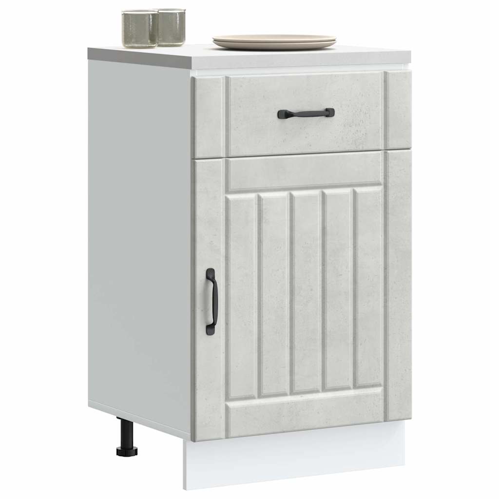 vidaXL Kitchen Base Cabinet "Lucca" Concrete Grey Engineered Wood