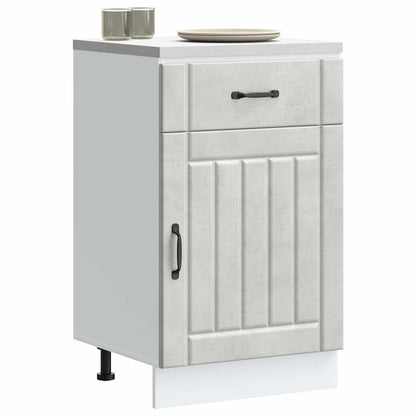 vidaXL Kitchen Base Cabinet "Lucca" Concrete Grey Engineered Wood