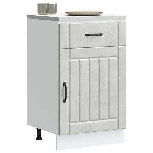 vidaXL Kitchen Base Cabinet "Lucca" Concrete Grey Engineered Wood
