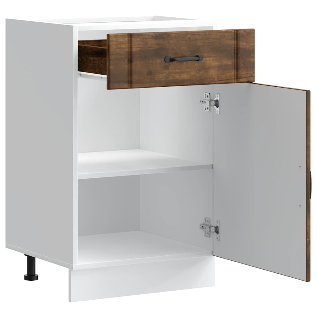 vidaXL Kitchen Base Cabinet "Lucca" Smoked Oak Engineered Wood