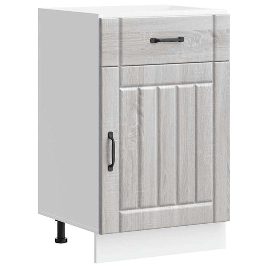 vidaXL Kitchen Base Cabinet "Lucca" Grey Sonoma Engineered Wood