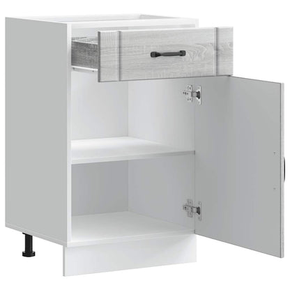 vidaXL Kitchen Base Cabinet Lucca Grey Sonoma Engineered Wood