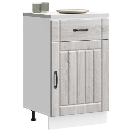 vidaXL Kitchen Base Cabinet "Lucca" Grey Sonoma Engineered Wood