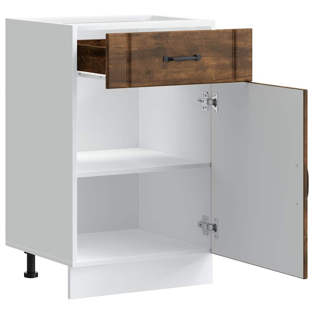 vidaXL Kitchen Base Cabinet Lucca Brown Oak Engineered Wood