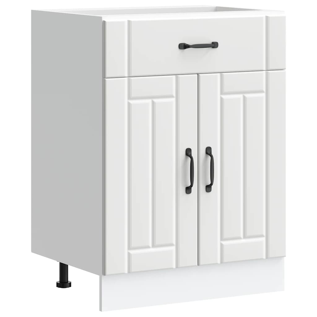 vidaXL Kitchen Base Cabinet "Lucca" White Engineered Wood