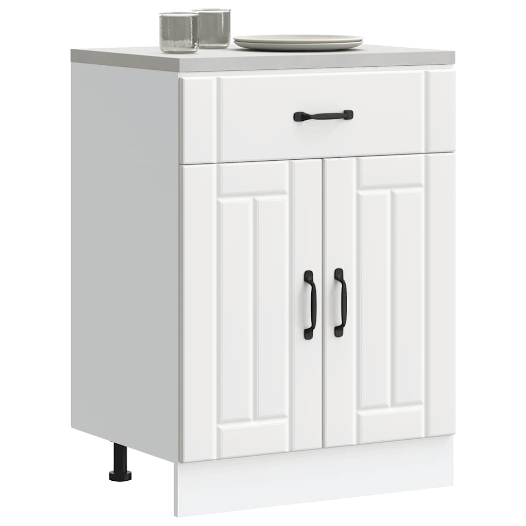 vidaXL Kitchen Base Cabinet "Lucca" White Engineered Wood