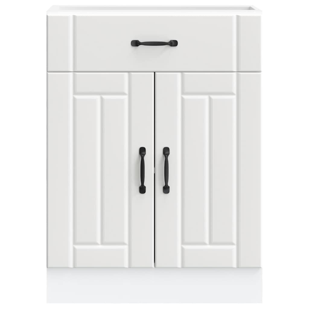 vidaXL Kitchen Base Cabinet Lucca White Engineered Wood
