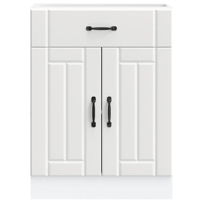 vidaXL Kitchen Base Cabinet Lucca White Engineered Wood