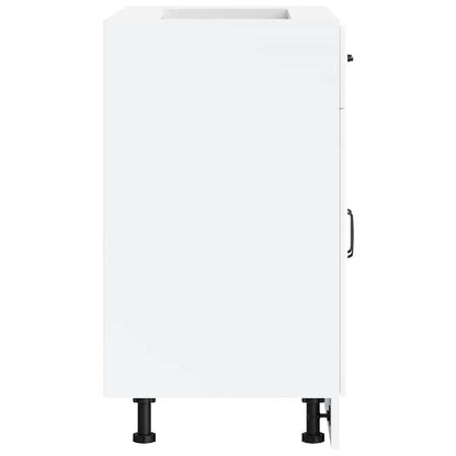 vidaXL Kitchen Base Cabinet Lucca White Engineered Wood