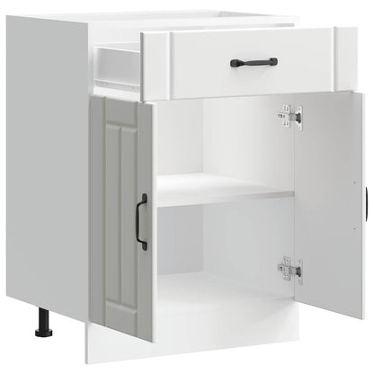 vidaXL Kitchen Base Cabinet Lucca White Engineered Wood