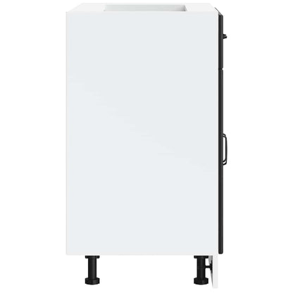 vidaXL Kitchen Base Cabinet Lucca Black Engineered Wood