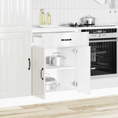 vidaXL Kitchen Base Cabinet "Lucca" High Gloss White Engineered Wood