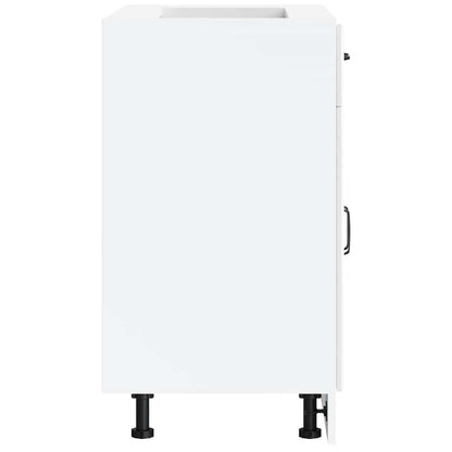 vidaXL Kitchen Base Cabinet "Lucca" High Gloss White Engineered Wood