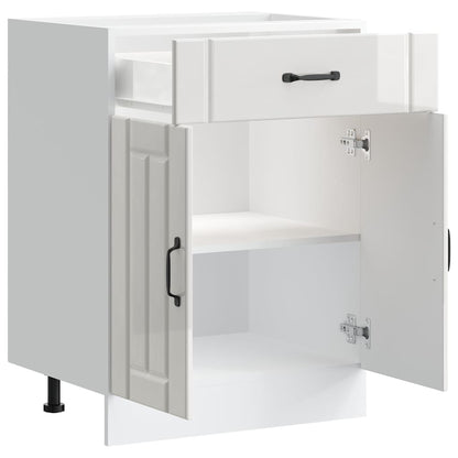 vidaXL Kitchen Base Cabinet "Lucca" High Gloss White Engineered Wood