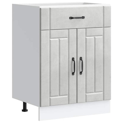 vidaXL Kitchen Base Cabinet "Lucca" Concrete Grey Engineered Wood