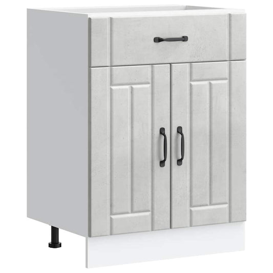 vidaXL Kitchen Base Cabinet "Lucca" Concrete Grey Engineered Wood