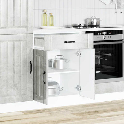 vidaXL Kitchen Base Cabinet "Lucca" Concrete Grey Engineered Wood