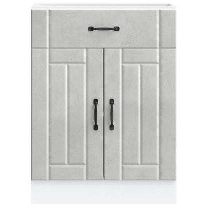 vidaXL Kitchen Base Cabinet "Lucca" Concrete Grey Engineered Wood
