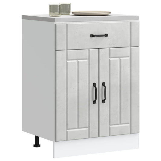 vidaXL Kitchen Base Cabinet "Lucca" Concrete Grey Engineered Wood